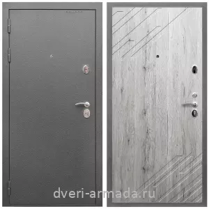 Входные двери с тремя петлями, Дверь входная Армада Оптима Антик серебро / МДФ 16 мм ФЛ-143 Рустик натуральный