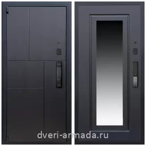 МДФ со стеклянными вставками, Дверь входная Армада Бастион МДФ 16 мм Kaadas K9 / МДФ 16 мм ФЛЗ-120 Венге
