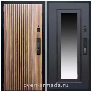 Двери МДФ для квартиры, Умная входная смарт-дверь Армада Вектор МДФ 10 мм Kaadas K9 / МДФ 16 мм ФЛЗ-120 Венге