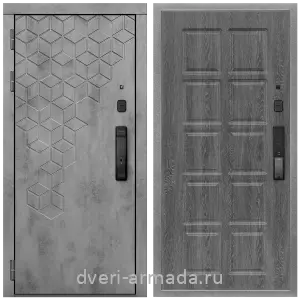 Входные двери Эконом, Дверь входная Армада Квадро МДФ 16 мм Kaadas K9 / МДФ 10 мм ФЛ-38 Дуб Филадельфия графит