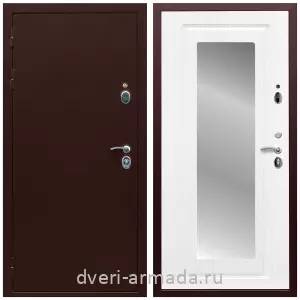 Входные двери со вставками, Дверь входная Армада Люкс Антик медь / ФЛЗ-120 Ясень белый для частного дома от изготовителя