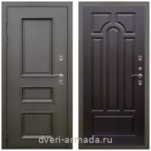 Толстые входные двери, Дверь входная уличная в дом Армада Фаренгейт / МДФ 16 мм ФЛ-58 Венге для загородного дома