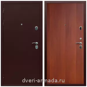 МДФ со стеклянными вставками, Дверь входная металлическая Армада Люкс Антик медь / ПЭ Итальянский орех