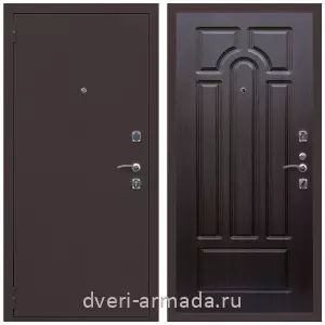 Входные двери МДФ для офиса, Дверь входная Армада Комфорт Антик медь / ФЛ-58 Венге