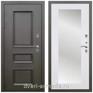 Тамбурные двери, Дверь входная уличная в дом Армада Фаренгейт / МДФ 16 мм ФЛЗ-пастораль, Белый матовый для загородного дома