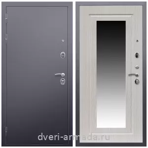 С зеркалом, Дверь входная Армада Люкс Антик серебро / ФЛЗ-120 Дуб белёный от производителя