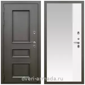 Для коттеджа, Дверь входная уличная в дом Армада Фаренгейт / МДФ 16 мм ФЛЗ Панорама-1 Белый матовый