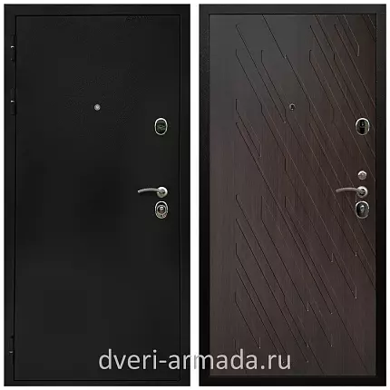 Дверь входная Армада Престиж Черная шагрень / ФЛ-86 Венге структурный
