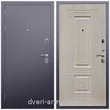 Правые входные двери, Дверь входная Армада Люкс Антик серебро / ФЛ-2 Дуб белёный от производителя в коттедж с теплоизоляцией