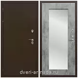 Дверь входная уличная в дом Армада Термо Молоток коричневый/ ФЛЗ-пастораль, Бетон темный