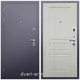 Одностворчатые входные двери, Недорогая дверь входная в квартиру Армада Люкс Антик серебро / ФЛ-243 Лиственница беж с зеркалом широкая