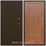 Входные двери для подъезда, Дверь входная утепленная для загородного дома Армада Термо Молоток коричневый/ ФЛ-58 Морёная береза с шумоизоляцией