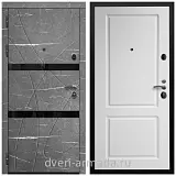 Дверь входная Армада Престиж Черная шагрень МДФ 16 мм Торос графит / ФЛ-117 Белый матовый