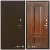 Для коттеджа, Дверь входная утепленная для загородного дома Армада Термо Молоток коричневый/ ФЛ-2 Мореная береза