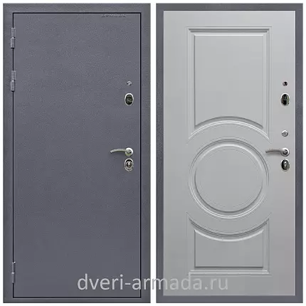 Дверь входная Армада Престиж Strong антик серебро / МС-100 Белый матовый