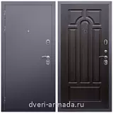 Одностворчатые входные двери, Дверь входная Армада Люкс Антик серебро / ФЛ-58 Венге от завода в частный дом уличная