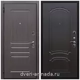 Двери МДФ для квартиры, Дверь входная надежная Армада Экстра ФЛ-243 Эковенге / ФЛ-140 Венге с зеркалом