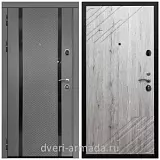 Дверь входная Армада Престиж Черная шагрень МДФ 16 мм Графит абсолют софт / ФЛ-143 Рустик натуральный